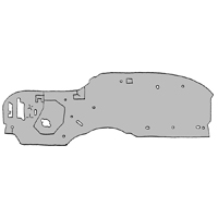 68-72 Chevelle / El Camino Firewall Insulation Pad Without A/C  Fits Under Dash Along The Firewall Includes Clips