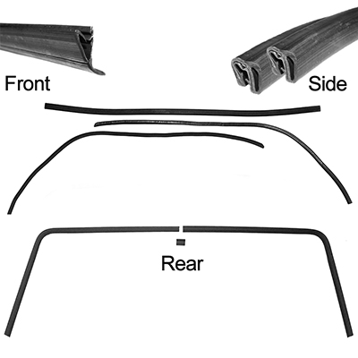 67 Camaro Headliner Windlace Sets With Standard Interior, Black Only