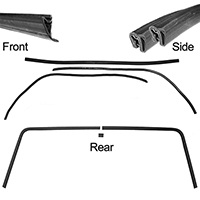 67 Camaro Headliner Windlace Sets With Standard Interior, Black Only