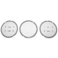 67 Camaro Console Gauge Lens, 3 Lens Set