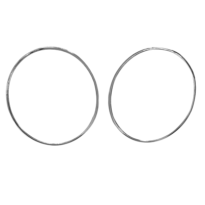 67-68 Camaro Dash Instrument Bezels, Chrome Trim, Pair