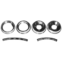 67 Camaro Dash Bezel Set, Ignition, Wiper, Headlight & Cigarette Lighter, Includes Decals