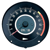 67 Camaro Tachometer 5000 RPM Red Line