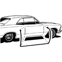 67 Camaro Hardtop / Convertible Door Weatherstrip, Pair
