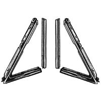 67 Camaro Vent Window Weatherstrip, Pair