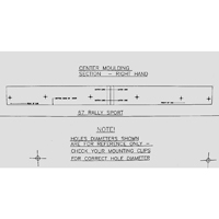67 Camaro RS Rocker Molding Template