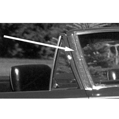 67-69 Camaro Left Hand Convertible Windshield Pillar Molding, Each
