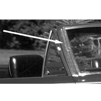 67-69 Camaro Left Hand Convertible Windshield Pillar Molding, Each