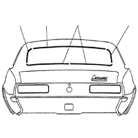 67-69 Camaro Upper Rear Window Molding, Concourse Correct Reprduction