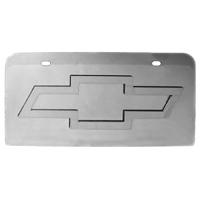 67-81 Camaro Stainless Steel Bow Tie License Plate, Each