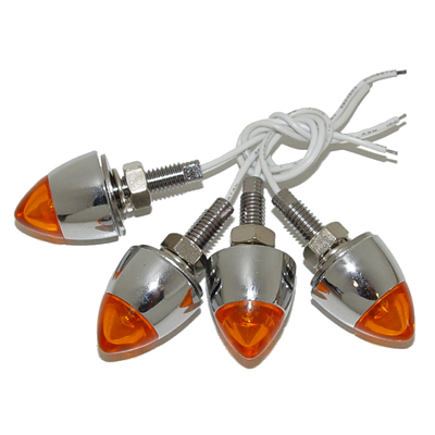 67-91 Camaro License Plate Bullets Amber Set of 4