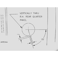 67-69 Camaro Rear Antenna Template