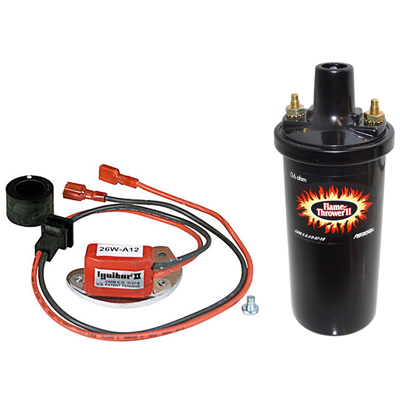 67-73 Camaro V8 Distibutor Points Conversion Kit With Black Coil ( Flame Thower 2 Coil )