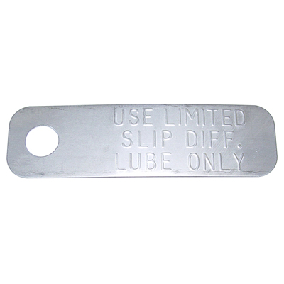 67-72 Camaro Differential Lubricant Tag