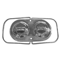 67-72 Camaro Chrome Master Cylinder Cover With Disc, Dual Bail
