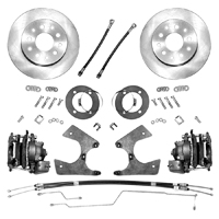 67 Camaro Rear Disc Brake Kit Includes Custo Rear E-Brake Cables & Hard Lines Fits 10 or 12 Bolt Rear Ends