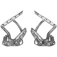 67-69 Camaro Hood Hinge Left & Right Hand Chrome, Pair