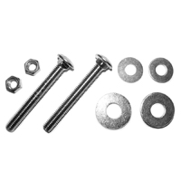 67-69 Camaro Gas Tank Strap Bolts, Replacement Kit With Silver Zinc