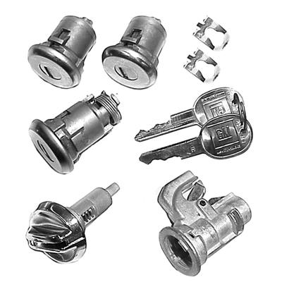 67 Camaro Glove Box, Trunk And Door Lock Set