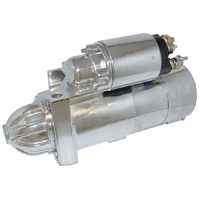 67-75 Camaro V8 Mini-Starter-Satin, Staggered Bolt Pattern