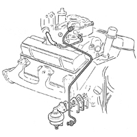 67-68 Camaro Fuel Pump To Carb Lines 327 2BBL 5/16