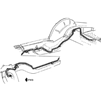 67-68 Camaro Fuel Tank To Pump Fuel Lines 6 Cylinder & Small Block 2 BBL 5/16