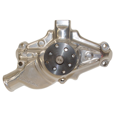 67-68 Camaro Water Pump Aluminum Small Block Nautral Finish
