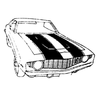 67-68 Camaro Z/28 Body Stripe Stencil Kit