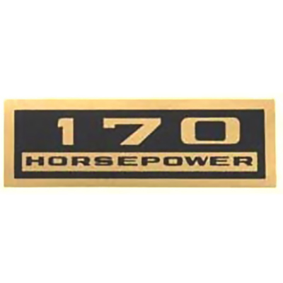 Horsepower Valve Cover Decal, 170 Horsepower