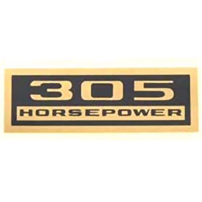 Horsepower Valve Cover Decal, 305 Horsepower