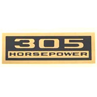 Horsepower Valve Cover Decal, 305 Horsepower