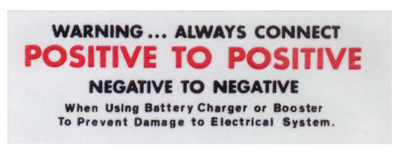 Battery Warning Decal