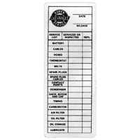 67-72 Service Record Sticker, Black/Silver