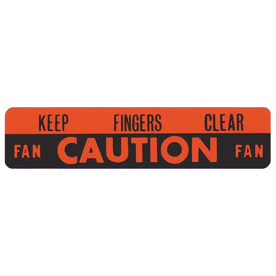 Caution Fan Decal