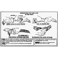 Seat Belt Instruction Card