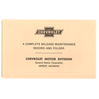 67-72 Maintenance Schedule Folder