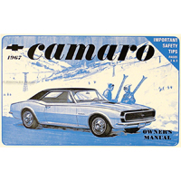 67 Camaro Owners Manual