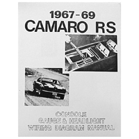 67-69 RS Headlight And Console Gauge Wiring Diagram