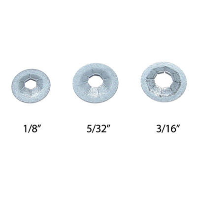 ROUND PUSH ON FLAT NUT 1/8
