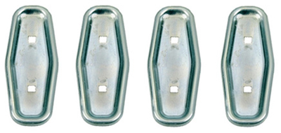68 Camaro Deluxe Seat Emblems Backing Plates, Set Of 4