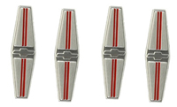 68 Camaro Seat Upholstery Emblems Fits Deluxe Upholstery, Set Of 4