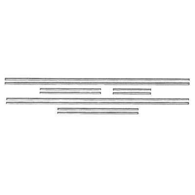 68 Camaro Coupe Standard  Door Panel Moldings, Original Style, Stainless Set of 10