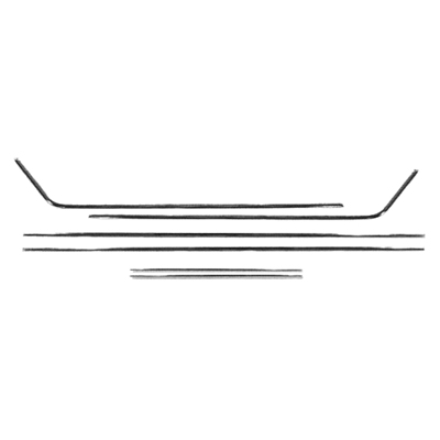68-69 Camaro Coupe Deluxe Door Panel Molding Set, Show Quality, Set Of 6