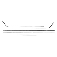 68-69 Camaro Coupe Deluxe Door Panel Molding Set, Show Quality, Set Of 6