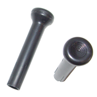 68-81 Camaro Black Smooth Door Lock Knobs, Pair