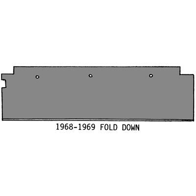 68-69 Camaro Fold Down Rear Seat Partition
