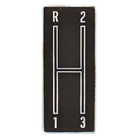 68-69 Camaro 3 Speed Console Shift Pattern Plate