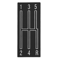 68-69 Camaro 5 Speed Console Shift Pattern Plate
