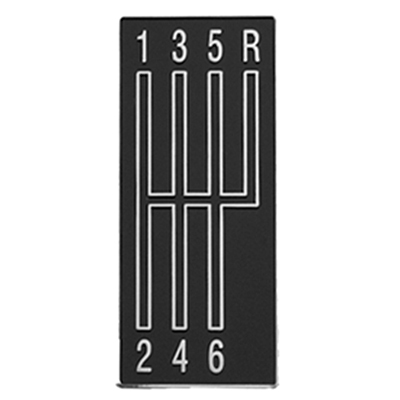 68-69 Camaro 6 Speed Console Shift Pattern Plate