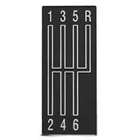 68-69 Camaro 6 Speed Console Shift Pattern Plate